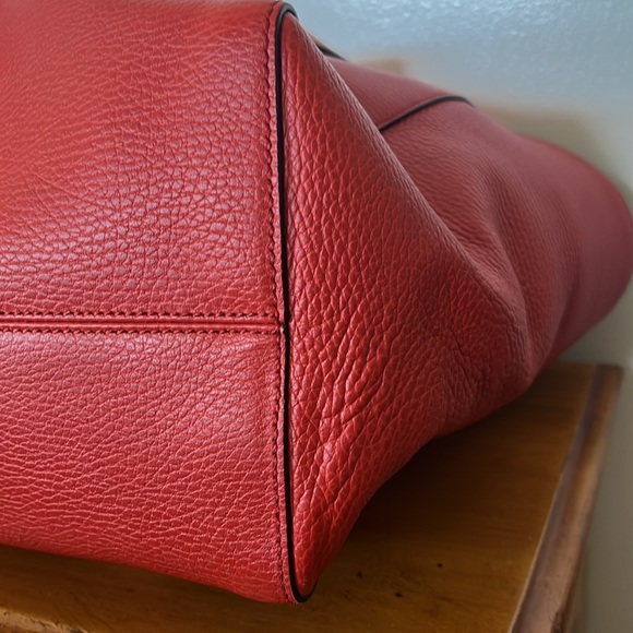 EUC Gucci Red Swing Large Leather Shopper Tote with Original Dust Bag - Picture 7 of 13